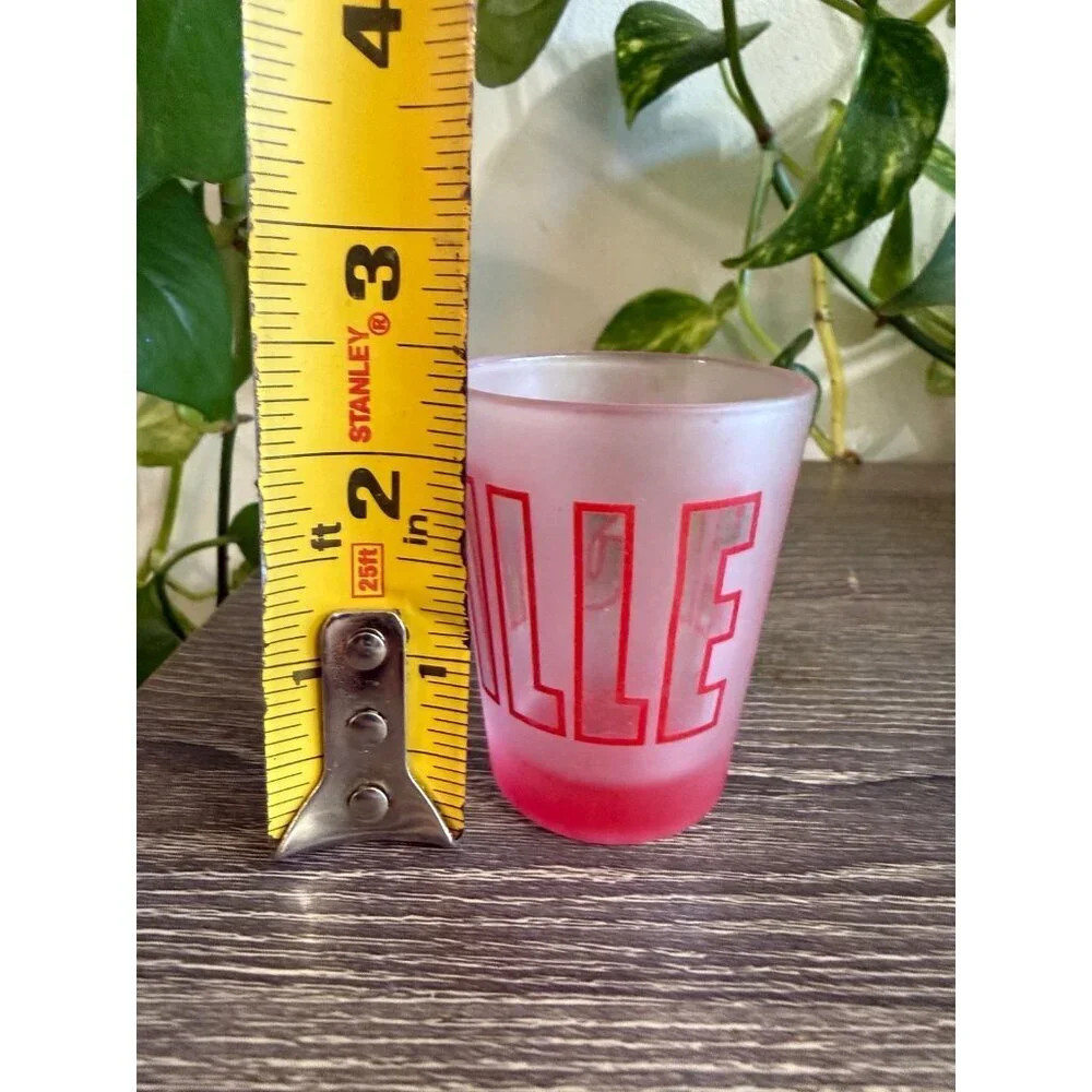 Nashville shot glass, red and white